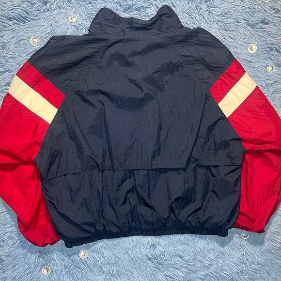 VINTAGE B.I Gear Half Zip Windbreaker Jacket Size Large Mens Blue Unisex Casual - Picture 2 of 15